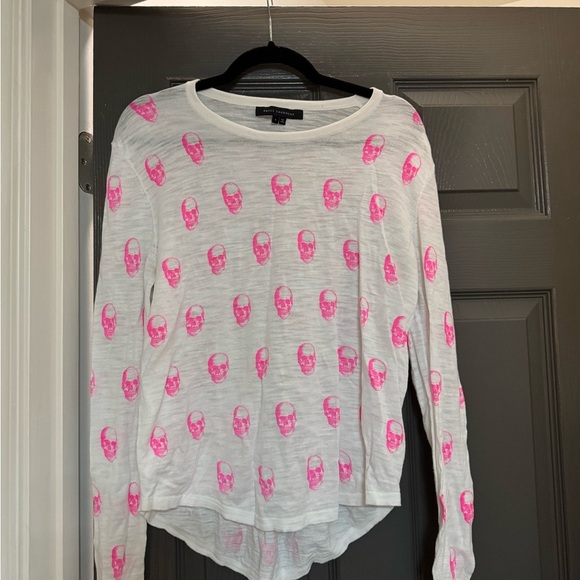 Skull Cashmere White and Pink Top - Picture 2 of 2